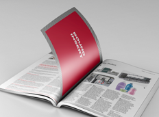 Open Labels & Labeling magazine showing a bound insert